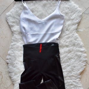 Spanx Black Moto Legging with Pleather Side Detail